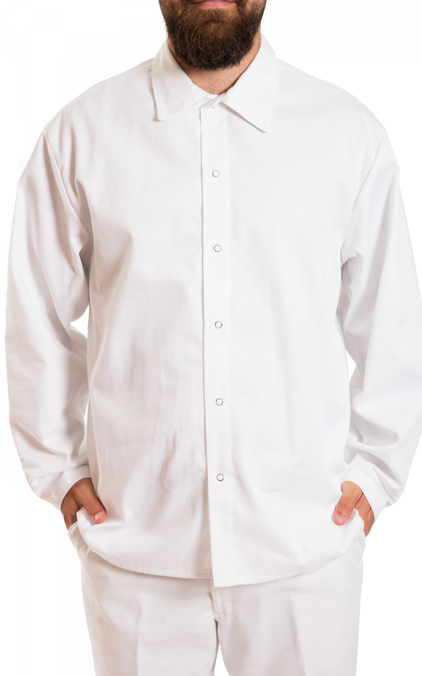 Long sleeve shirt , no pocket, gripper closure - LH Workwear